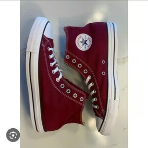 Converse Burgundy High-Top Sneakers